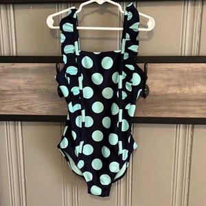 Polka dot girls bathing suit
